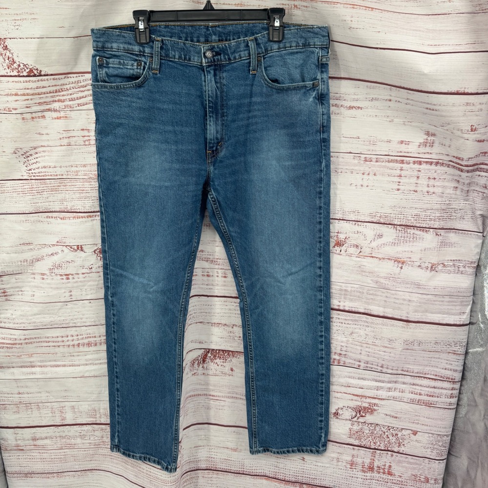 Levi Strauss 513 Slim Straight Jeans Mens 38x30 Blue Denim